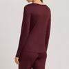 Hanro Silk Trimming T shirT  77381 Vivid Brown 