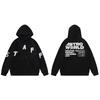 Unisex Oversized Hooded Sweatshirt With Letter Print Matching Casual Pants Set Japanese Streetwear Style