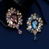 Court Retro Crystal Corsage Fashion Personalized Brooch Luxury Jewelry Trendy Accessories