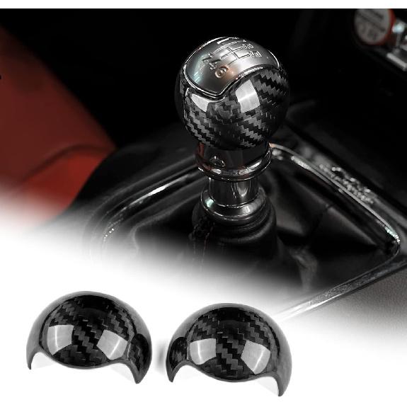 AIRSPEED for Mustang Gear Shift Knob Cover Carbon Fiber Interior Accessories Sticker for Ford Mustang 2015 2016 2017 2018 2019 2020 2021 2022 2023