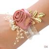 1PC Bracelet Accessorie Bride Wrist Flower Pearl Hand Flowers Romantic Wedding Elegant Bridesmaids