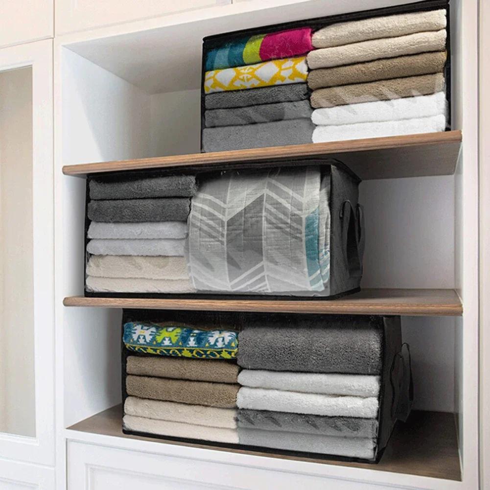 Home Clothes Durable Dustproof Storage Bag Organizer With Handle Large Capacity Folding Under Bed Quilt Blanket Zipper Closure