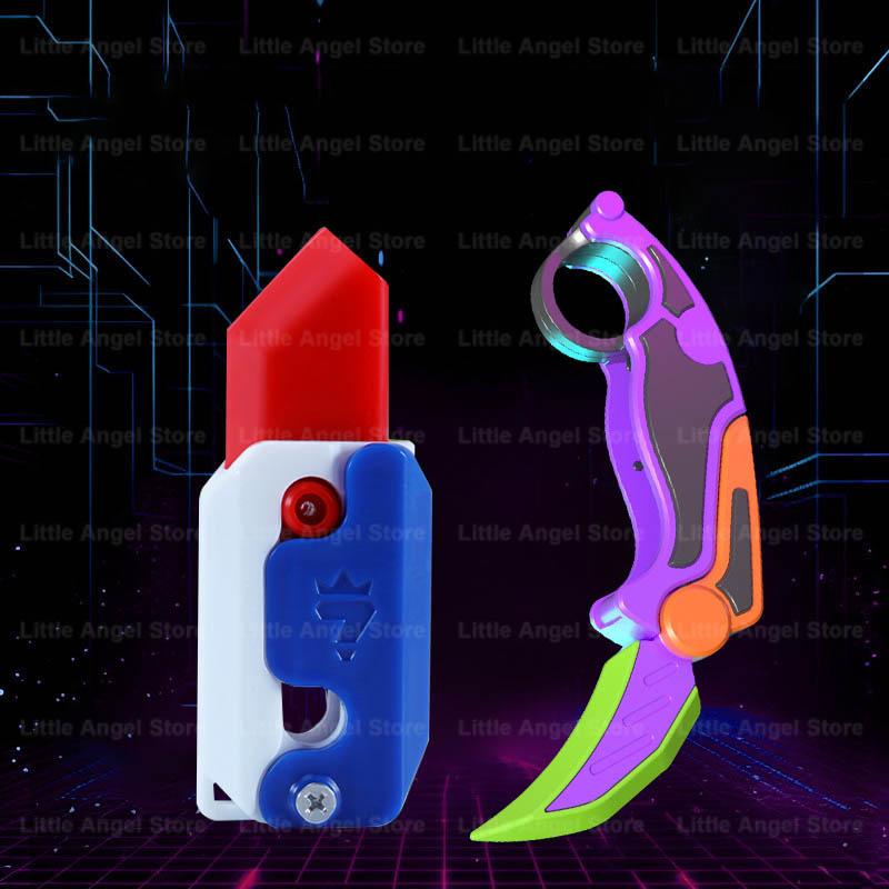 Новый 3D печатный гравитационный коготь-нож, игрушка для снятия стресса, бабочка, Непоседа, захват для рук, сенсорная игрушка, складной нож-коготь, редис для подарка