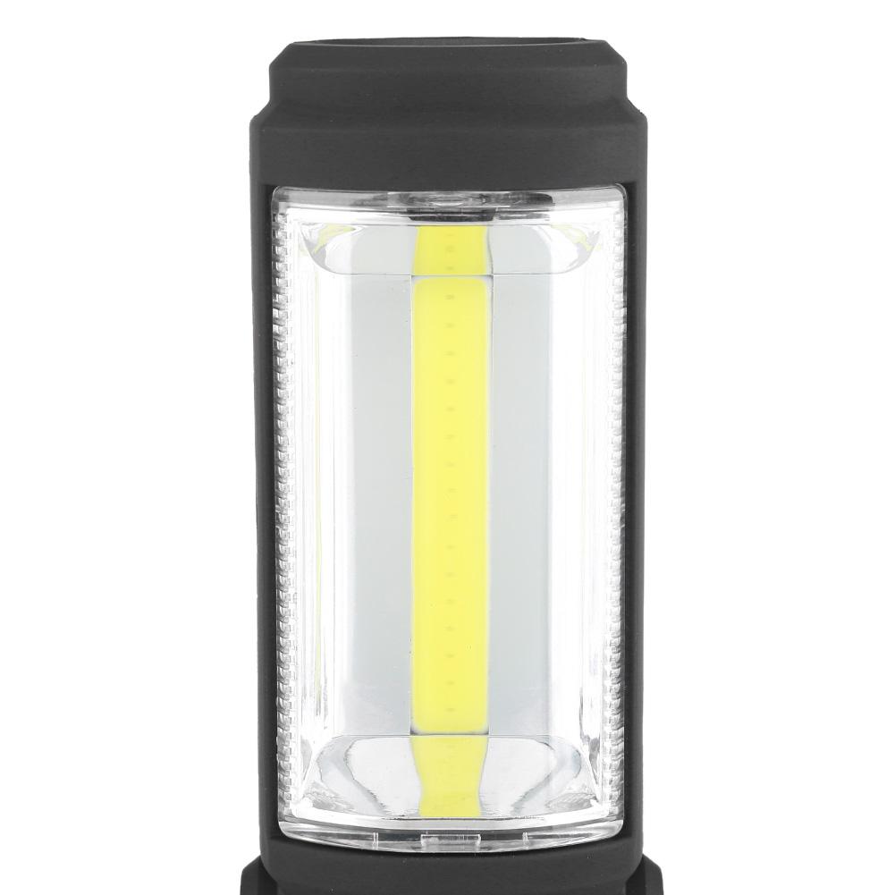 3W Rechargeable COB LED Flashlight Camping Emergency Work Light with Magnetic Stand Red