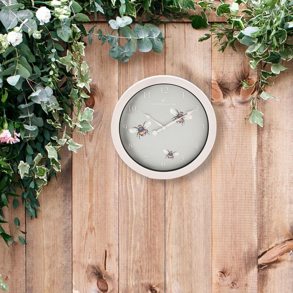 Country Living Outdoor Clock - Bee 26.5 Cm