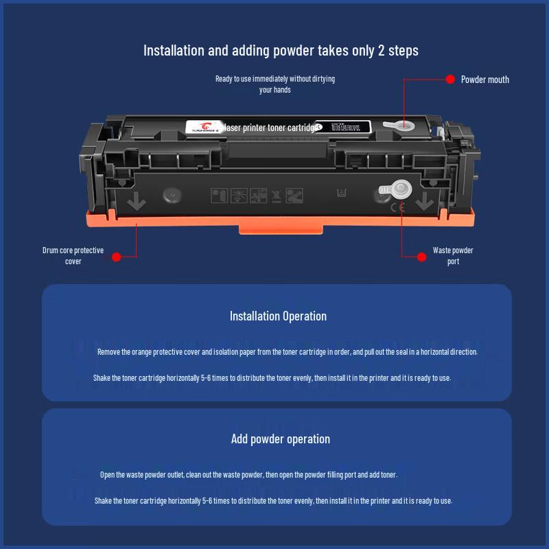Tusheng W2030A/415A High-Yield 4-Color Toner Cartridge Set with Chip for HP M454/M479