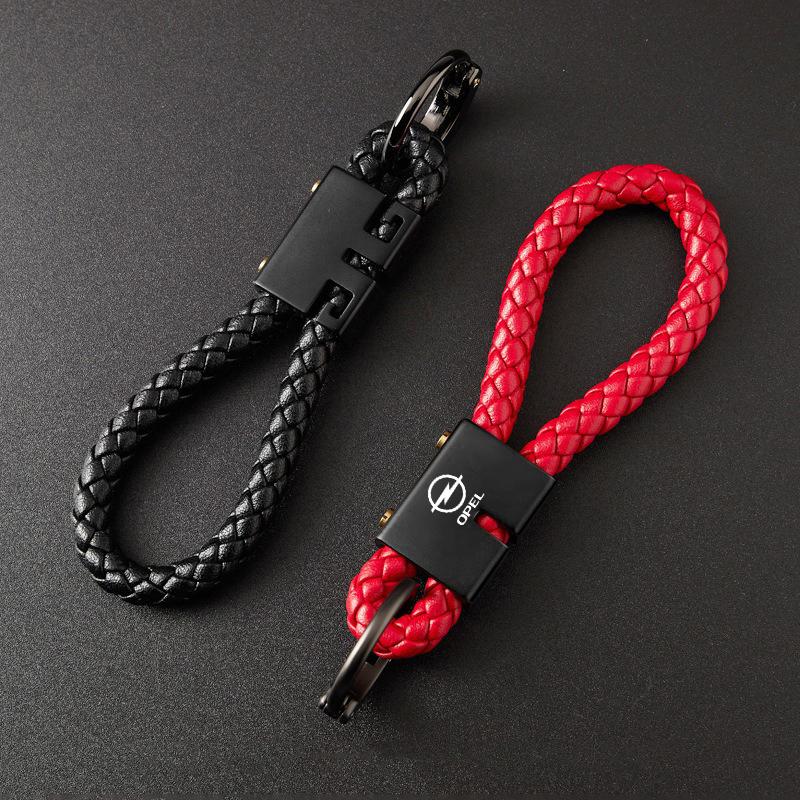Weaving Car Keychain For Opel Astra Adam Vectra H G J Corsa D C Zafira A DX Junior Vintage Leather Key Ring Accessories