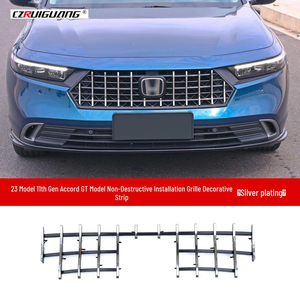 2023 Accord 11th Gen GT Style Grille & Body Kit: Front Lip, Side Skirts, Louvers, Tail Wing