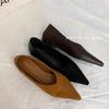 Fashion Pointed Toe Women Shoes 2024 Autumn Fashionable and Versatile Ladies Shallow Mouth Shoes Elegant Simple Dress Shoes for Women