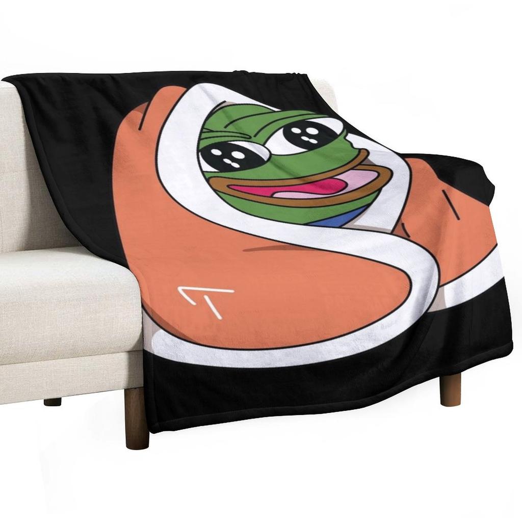 peepoBlanket Emote High Quality Throw Blanket cosplay anime Comforter Softest Soft Plush Plaid Blankets