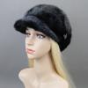 New Luxurious Ladies Fashion 100% Natural Mink Fur Visors Caps Winter Women Warm Outdoor Mink Fur Cap Full Pelt Female Fur Hats