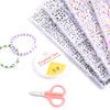 Наборы бусин-букв из цветного акрила 28 ячеек A-Z Квадратные круглые наборы бусин с алфавитом и нитью для изготовления ювелирных изделий Браслет Ожерелье Нанизывание бусин