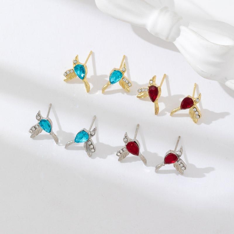 Милые разноцветные птички Женские серьги-подвески Вечеринка Девушка Модные аксессуары Нежные серьги с маленькими птичками