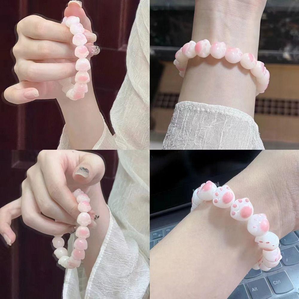 Design Girl Gifts Cat Paw Fashion Jewelry Women Bracelet Hand Strap Hand Rope Ins Style Bracelet