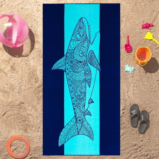 Microfiber Beach Towel Double-Sided Super Soft Highly Absorbent Fast Dry Oversized Print Swimming Pool Bath Towel