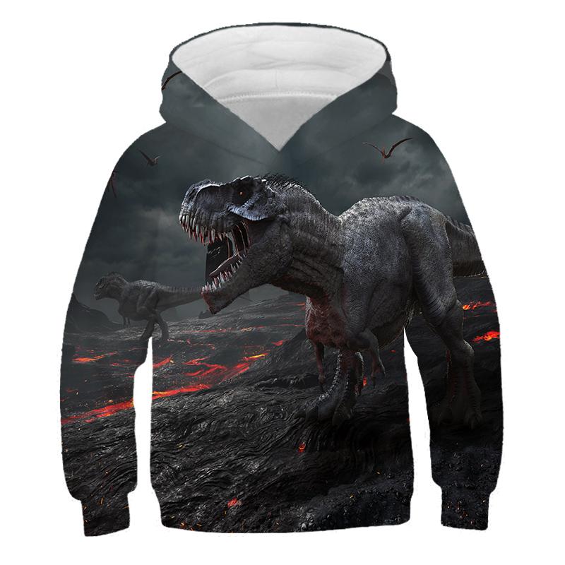 Hoodies Jurassic Park 3D Print Animal Dinosaurs Sweatshirts Boys Girls Children Hooded Pullovers Fashion Kids Tracksuit Clothing