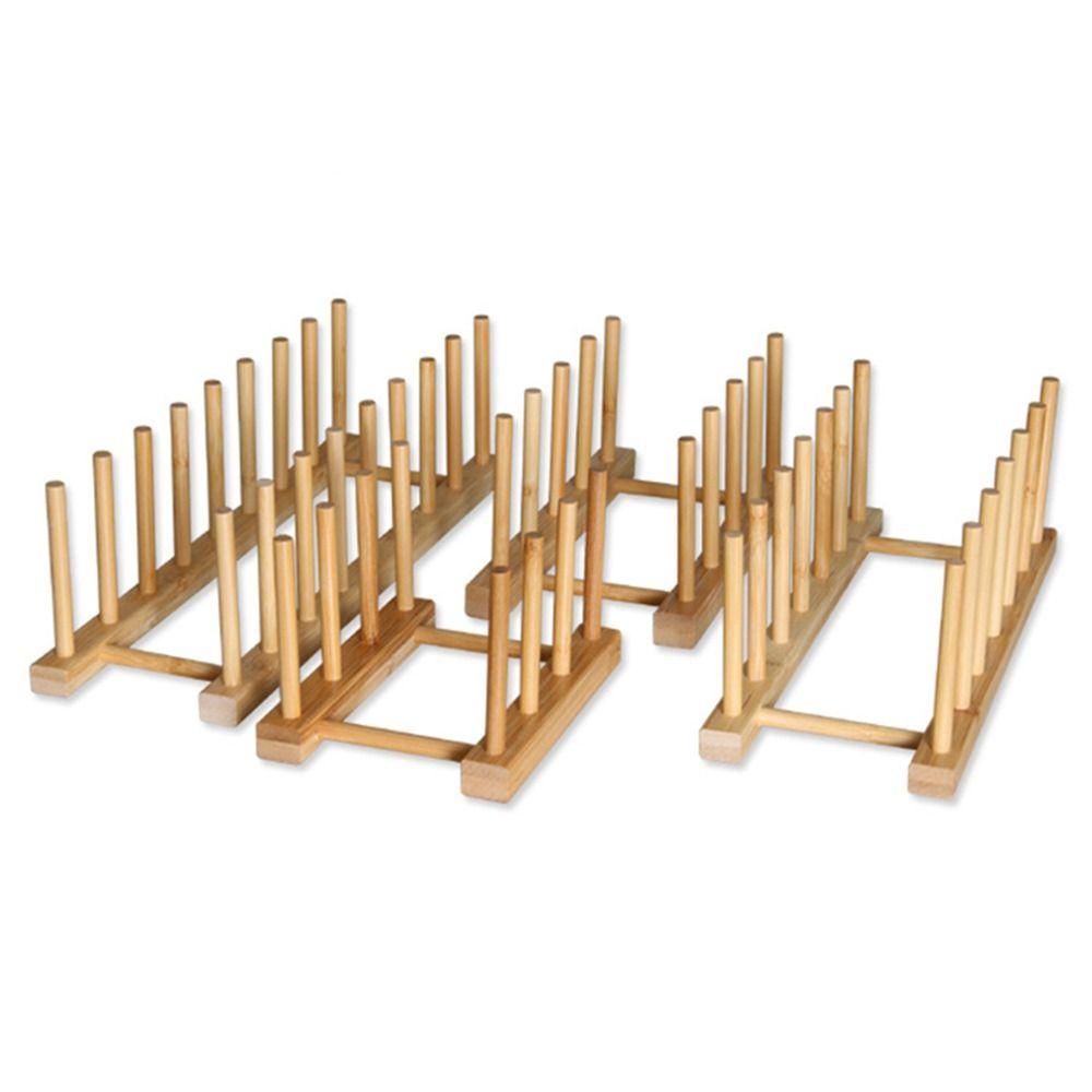 Многофункциональная сушилка для посуды Деревянная подставка для крышек кастрюль Экономия места Кухонная подставка для тарелок Кухня