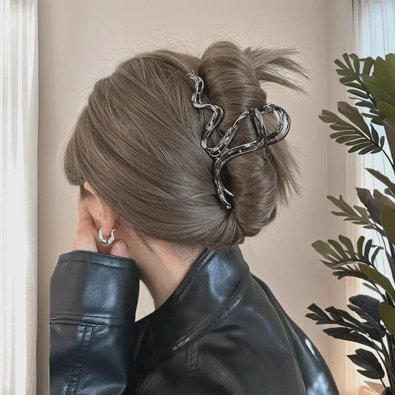 Металлическая полая заколка для волос в форме бабочки - модный аксессуар для хвоста Y2K