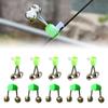 10Pcs Double Rings Alarm Night Fishing Alarm Fishing Rod Indicator LED Light Fishing Rod Tip Bites Alarm Fishing Bells