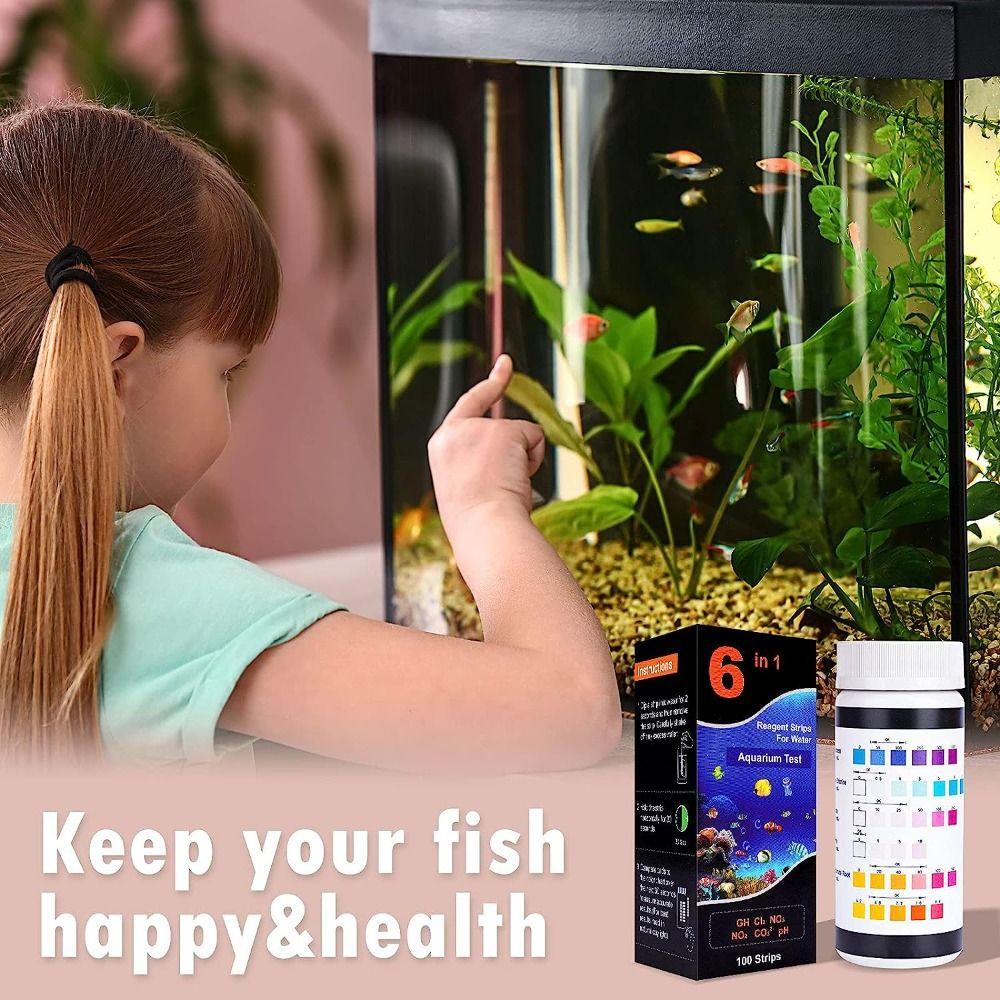 100ct PET Water Problems Testing Strips Testing of PH Hardness  Aquarium,fish Pond,swimming Pool