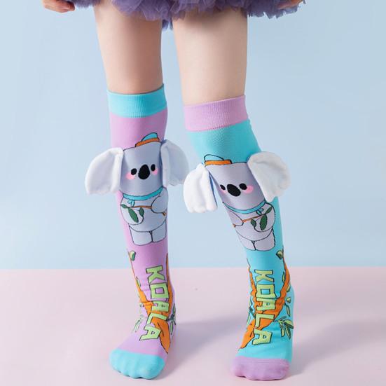 Детские разноцветные носки Yousheng с животными, милые высокие носки с 3D-ушками, забавные носки до колена для мальчиков и девочек от 3 до 12 лет, рождественские подарки.