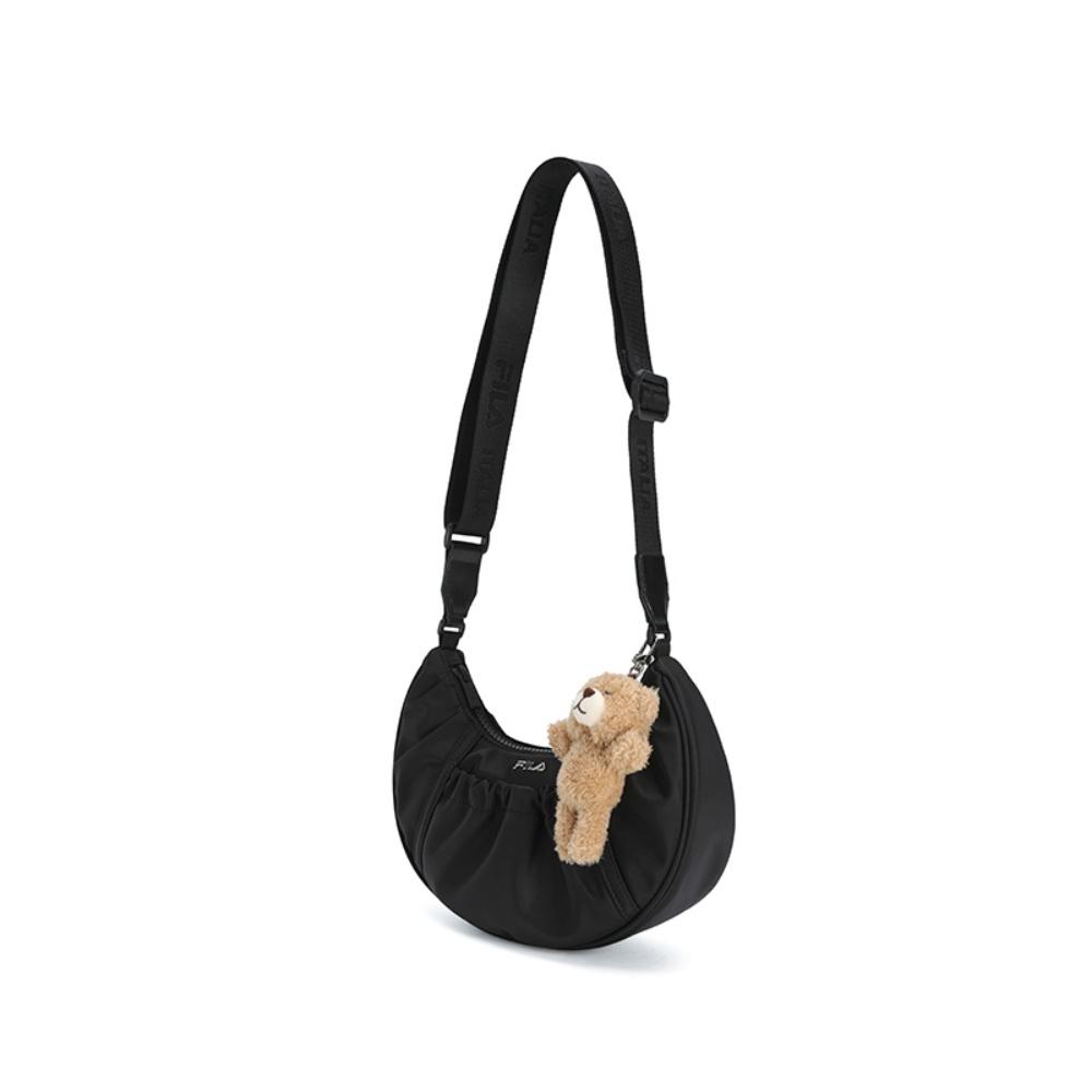 New FILA ORIGINALE Fabric Shoulder Bag Women's Black F13W539161FBK