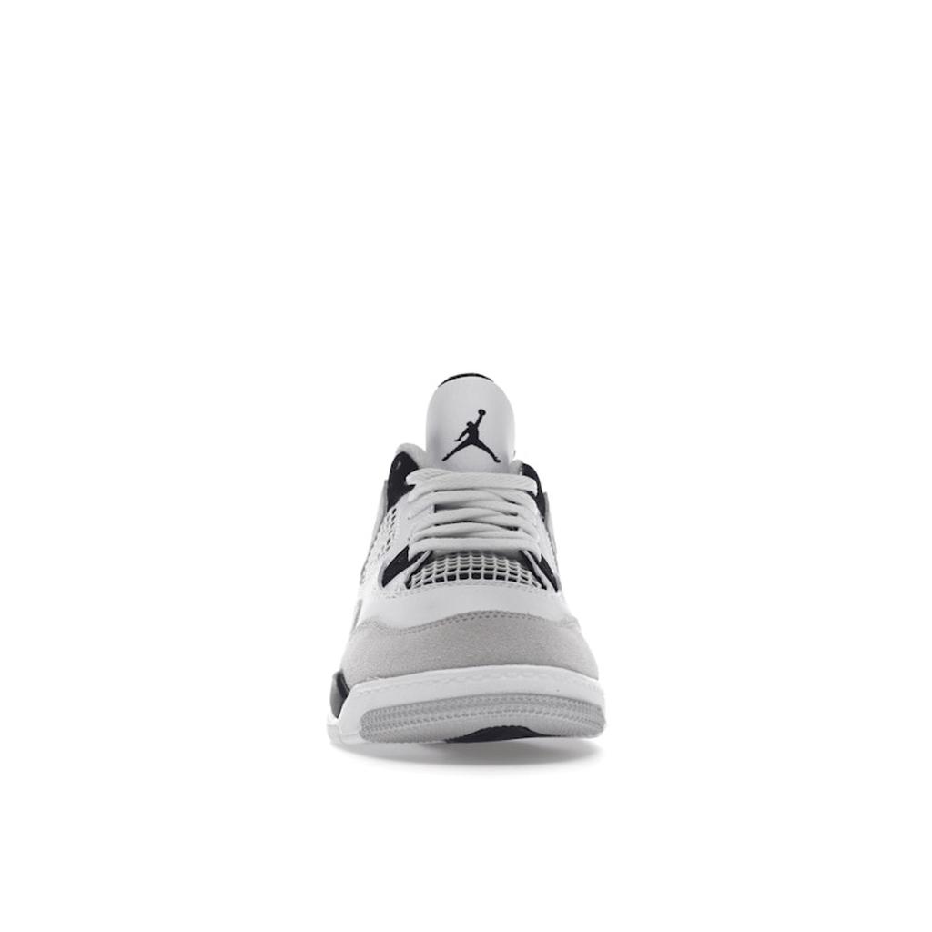 Детские кроссовки Air Jordan 4 Retro PS в стиле милитари, черные, белые, нейтрально-серые, BQ7669-111