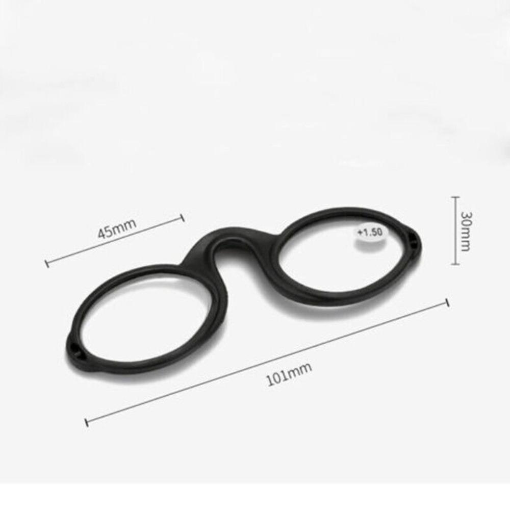 With Case Armless Silicone Nose Clip Portable Reading Glasses
