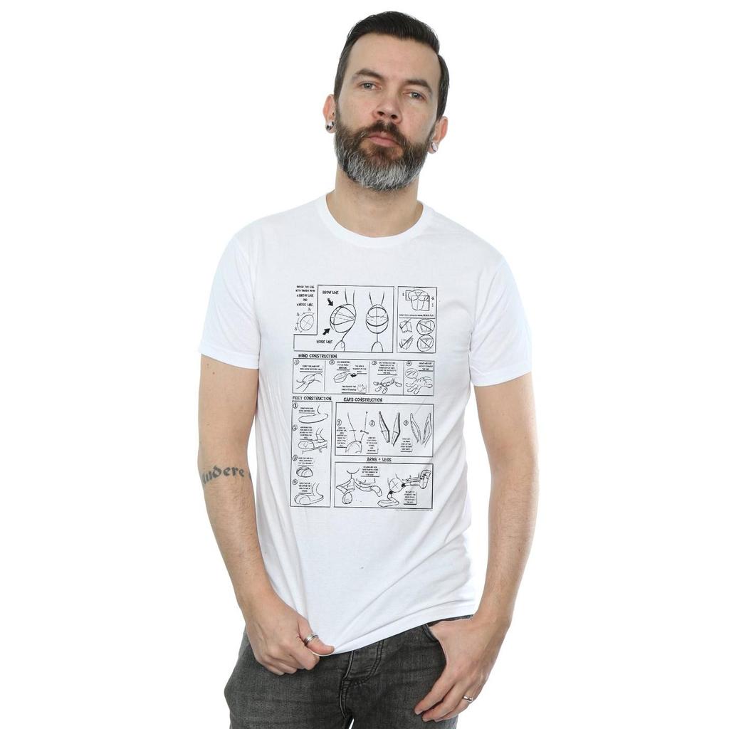 Looney Tunes Mens Bugs Bunny Construction T-Shirt