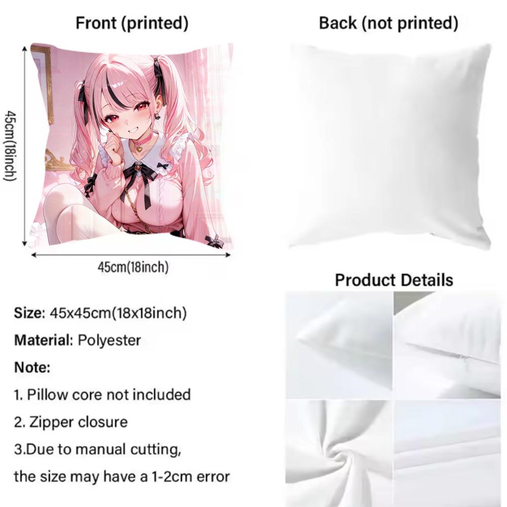 Аниме Chocola Nekopara Наволочка с принтом узора Подушка для гостиной Дивана и Декора спальни
