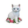 Статуэтка кошки Белый цвет Кошка Смола Украшения Садовая статуя