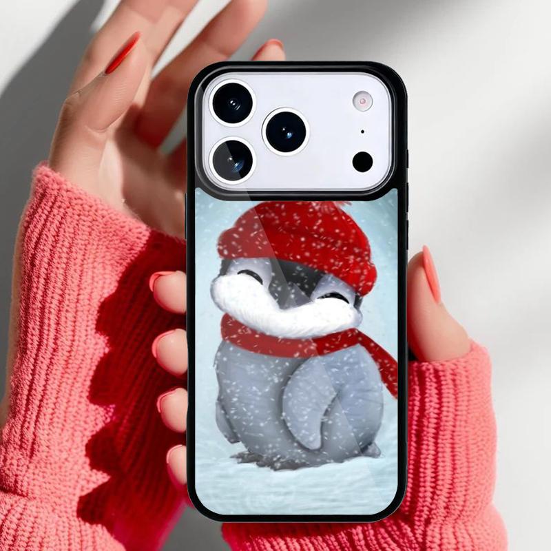 Милый Чехол-Пингвин для iPhone 17 16 15 14 13 Pro Max Задняя Крышка для 12 11 Pro Coque