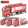Kids' Boys Alloy 1:48 Fire Ladder Truck Toy Model Simulation Rescue Vehicle