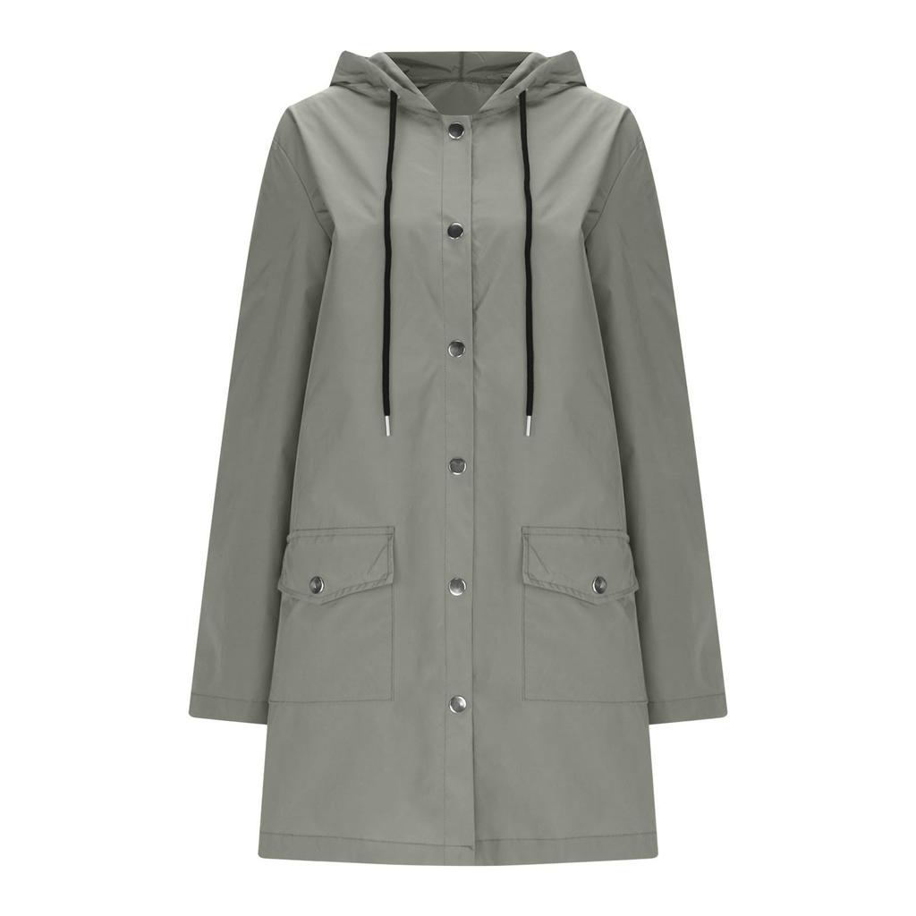 Женская однотонная полосатая дождевик на открытом воздухе плюс водонепроницаемый плащ с капюшоном ветрозащитный