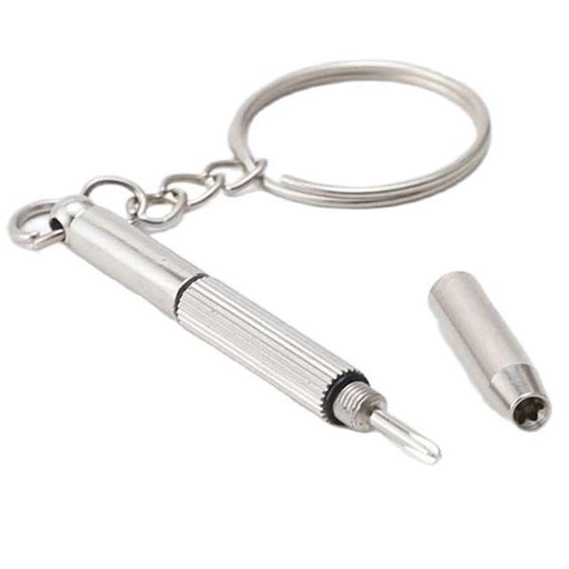 Отвертка для очков Портативная отвертка из нержавеющей стали для ключей Отвертка для солнцезащитных очков Отвертка для часов 3 в 1 Набор инструментов для ремонта ADM