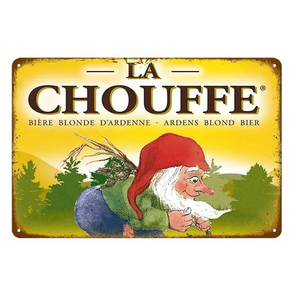 Vintage Rum Chouffe Metal Signs Plaque Plate Retro Wall Art Posters for Man Cave Bar Pub Clubs Cafe Iron Painting Decoration