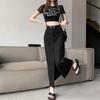 2023 Spring Women's High-Waist A-line Split Midi Skirt - Slimming, Long, Casual Bodycon Skirt