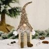 Charming Forest Santa With Lights Hanging Legs Doll For Creative Holiday Decor