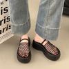 2025 Summer New Thick-bottomed Bag Head Slippers Small Height Increase Word with Fishing Net Slippers Outer Wear Slippers