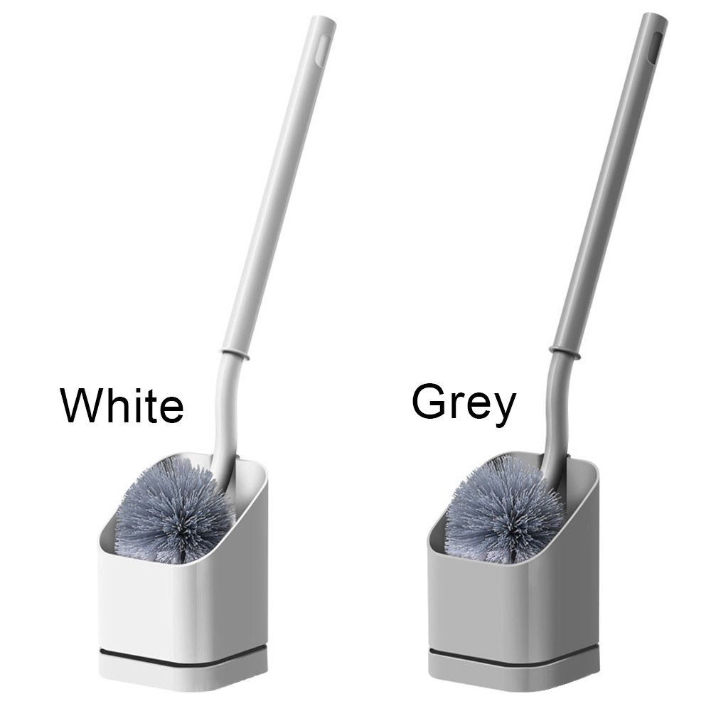 С базовой пластиковой туалетной щеткой с длинной ручкой, инструментами для чистки ванной комнаты, держателем для чистки без пробивания отверстий