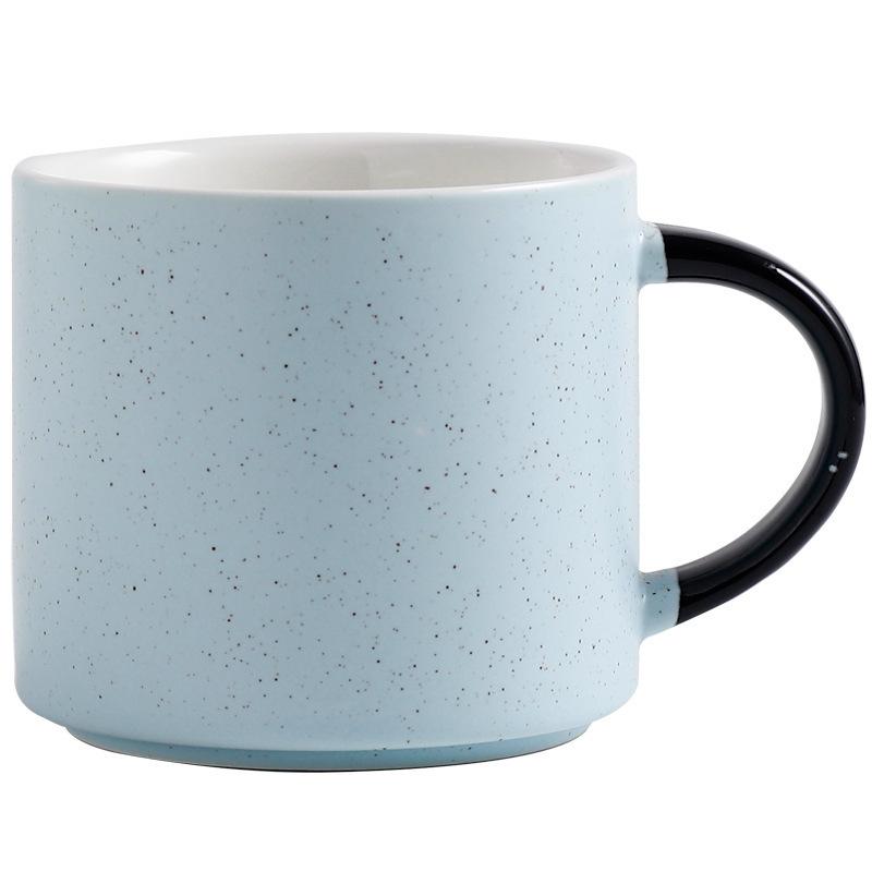 Простая контрастная кружка в горошек, Высоко выглядящие парные чашки, Керамические чашки, Персонализированные креативные кофейные чашки