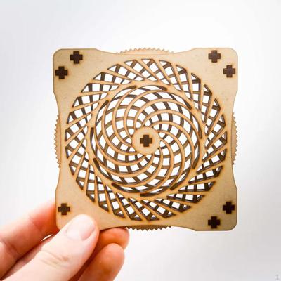 Деревянная подставка Подставка для стола в деревенском стиле Вращающаяся Подставка для напитков для обеденного стола Офиса Бара Домашний декор