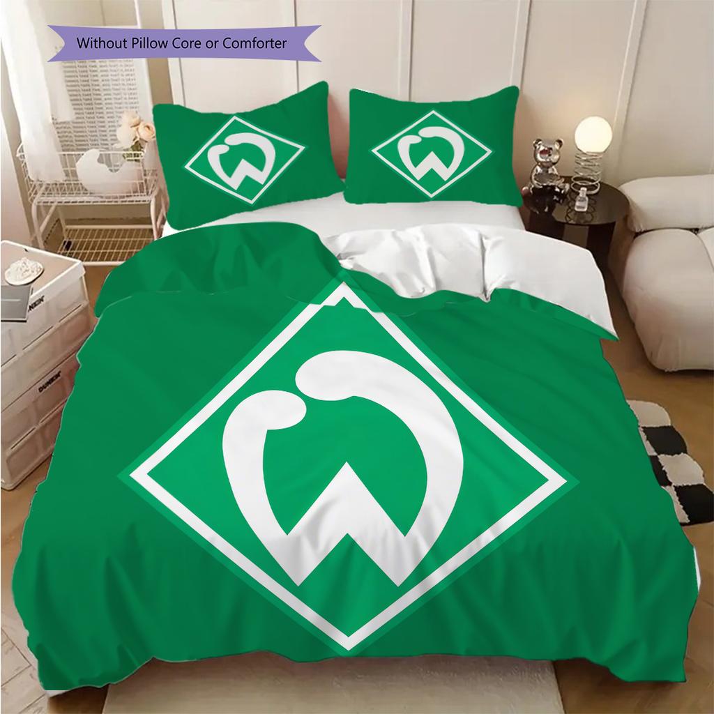 SV Werder Bremen Pattern Bedding Quilt Set Quilt Cover Pillowcase Home Decoration Birthday Gift (1 * duvet cover + 2 * pillowcase, without core)