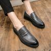 Мужские мокасины на толстой подошве, модные кожаные туфли с круглым носком, мужская повседневная обувь, удобная классическая кожаная обувь для мужчин
