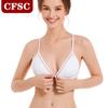 Sweet Sexy Front Button Type Beauty Back Underwear Without Steel Ring Thin Section Triangle Cup Adjustment Bra Women
