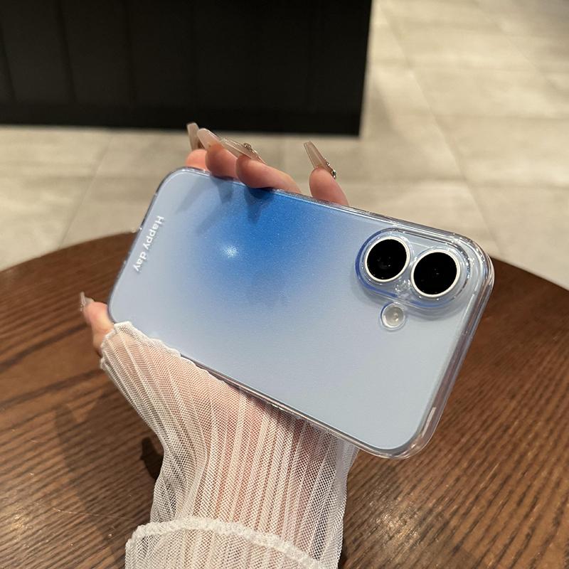 Роскошный розовый градиентный прозрачный чехол для телефона для iPhone 16 15 14 13 12 11 Pro Max Plus Модный прозрачный мягкий противоударный бампер