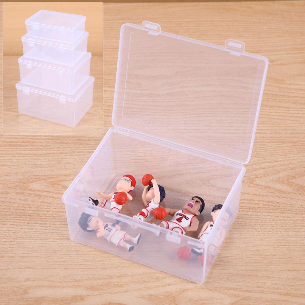 Jewelry Storage Box Practical Clear Storage Box with Lid Small Storage-Bins Transparent Storage Container for Organizing