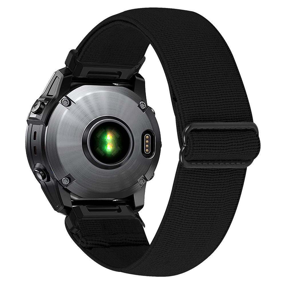 26mm Solid Color Elastic Nylon Strap for Garmin Fenix 8 Pro AMOLED 51mm/8 51mm/Enduro 3/2 Quick Release Watch Band