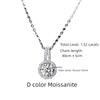 925 Sterling Silver D color Moissanite  Necklace Pendant For Women With White Gold Plated Lab Diamond Fine Jewelry Accessories
