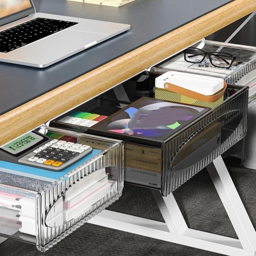 Ящик под стол большой вместимости самоклеящийся органайзер для стола выдвижной ящик для хранения бытовой